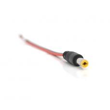 Разъем питания DC-M (D 5,5x2,1мм) => кабель длиной 25см  black -red, Yellow plug