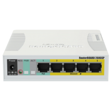 5-портовый гигабитный управляемый PoE MikroTik RB260GSP (CSS106-1G-4P-1S)