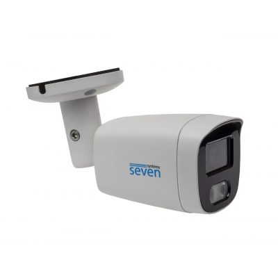 IP-відеокамера 5 Мп Full Color вулична SEVEN IP-7225PA-FC біла 2,8 мм