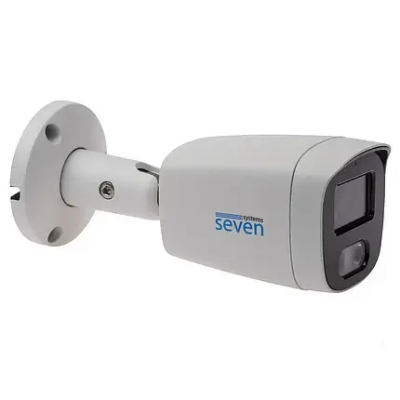 IP-відеокамера 5 Мп Full Color вулична SEVEN IP-7225PA-FC біла 2,8 мм