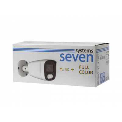 IP-відеокамера 5 Мп Full Color вулична SEVEN IP-7225PA-FC біла 2,8 мм