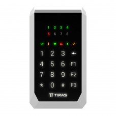 Клавіатура Tiras K-PAD8+ Black на 8 індикаторів зон з вбудованим зчитувачем NFC/Mifare