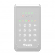 Клавіатура Tiras K-PAD8+ White на 8 індикаторів зон з вбудованим зчитувачем NFC/Mifare