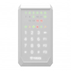 Клавіатура Tiras K-PAD16+ White на 16 індикаторів зон з вбудованим зчитувачем NFC/Mifare