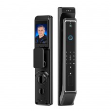 Замок біометричний автономний Trinix TRL-8801BTV Black з Bluetooth, розпізнаванням облич, зчитувачем відбитків пальців і карт Mifare