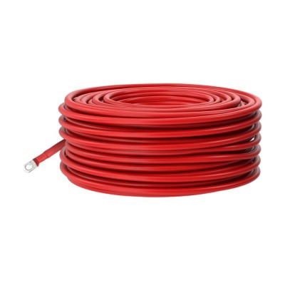 Кабель силовой Kraft AWG4 Red 100м с клеммами