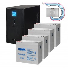 Комплект резервного живлення: Kraft PSW3000VA/2400W(LCD)48V UPS + гелева батарея 2286 Вт*г