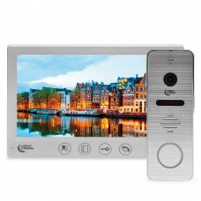 Комплект відеодомофона Light Vision: домофон 7" AMSTERDAM FHD White та відеопанель RIO FHD Silver