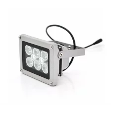 ІЧ прожектор YOSO 12V 16W, 6+2LED, IP66, 850Нм, угол обзору 60°, дальність до 30м, 110*86*63мм