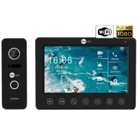 Відеодомофон KAPPA+ HD WF Black, панель виклику PRIME FHD Black з кутком NeoLight NeoKIT HD WF B/Black
