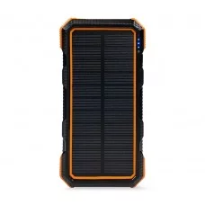 Повербанк с солнечной панелью 20000mAh Power Bank Kraft KPB-U1830WFCS Orange беспроводная зарядка LED-фонарь