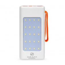 Повербанк 50000mAh Power Bank Kraft KPB-2450FCL Белый 22.5W QC3.0 LED-фонарик